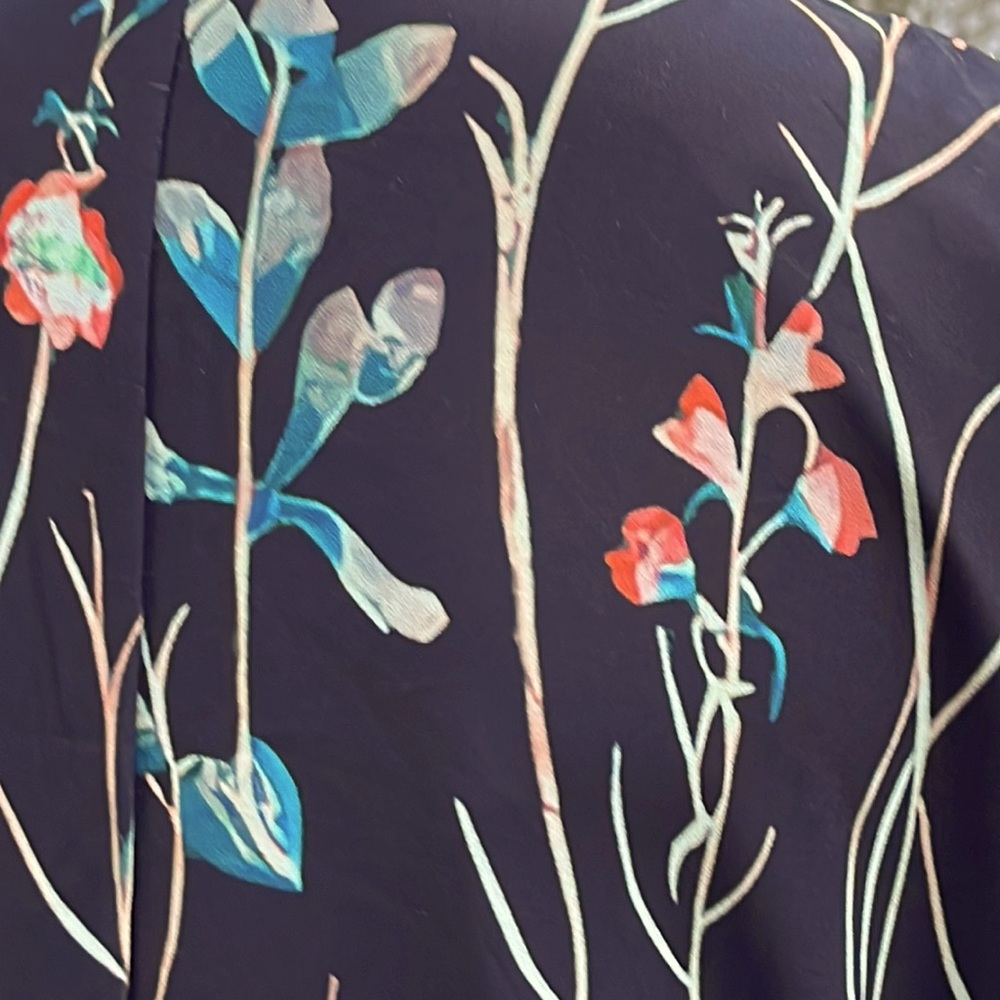 Floral & butterfly boho midi dress L - Picture 6 of 12